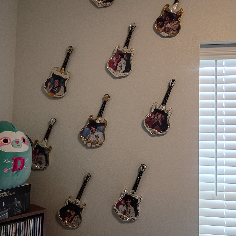Gold and Black Guitar Wall Art Collection
